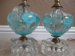 Art Glass Hand Blown Flower Lamps
