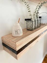 floating shelves provide style and