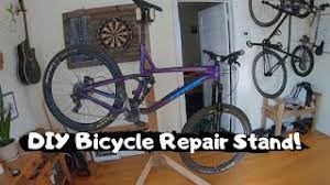 diy bike repair stand made out of wood
