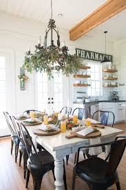 # @homedecormomma the console table is beautiful. Modern Farmhouse Dining Room Joanna Gaines Farmhouse Chandelier Novocom Top