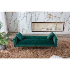 63 78 In Green Velvet Sofa Accent Sofa Loveseat Sofa With Rose Gold Metal Feet