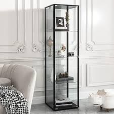 Shelf Black Glass Display Cabinet