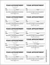 Patient Appointment Cards Template Printable Medical Forms