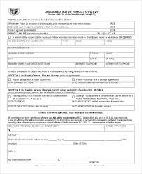 free 11 vehicle affidavit forms in pdf