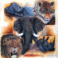The big five model of personality is widely considered to be the most scientifically robust way to describe personality differences. Africas Big Five Painting By Jeni Smithies