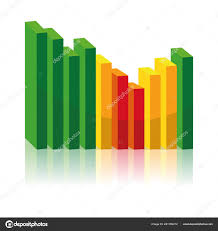 Chart Falling And Rising Business Concept Stock Vector