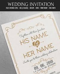 Wedding invitation in layered file psd format for design and adobe photoshop. 49 Stylish Wedding Invitation Templates