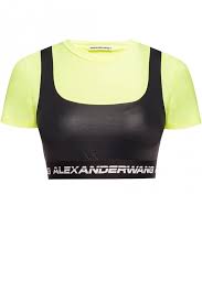 Performance Crop Top With A Logo T By Alexander Wang