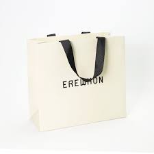 custom paper bag with ribbon handle l11
