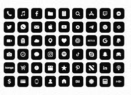 ios 14 minimal black white icon pack