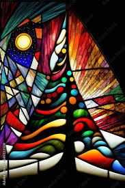 Abstract Contemporary Stained Glass