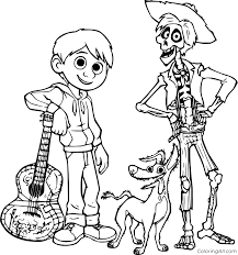 It's based on the mexican holiday of the day of the dead. Coco Coloring Pages Coloringall
