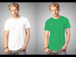 change white t shirt color in photo
