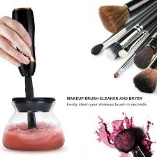 makeup brush cleaning and drying device