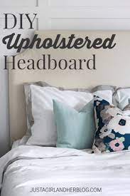diy upholstered headboard with nailhead