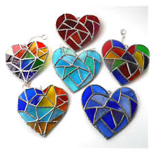 Patchwork Heart Stained Glass