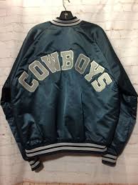 On track for training camp. Satin Dallas Cowboys Nfl Starter Jacket Brett Boardwalk Vintage