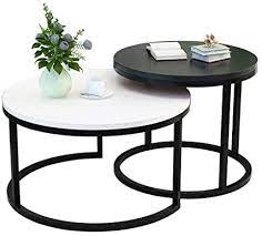 Check spelling or type a new query. Modern Round Nesting Tables Set Of 2 Wood Top Living Room Table Sets Metal Frame Coffee Tables O20 X 21 6 O 27 5 X 17 7 Buy Online At Best Price In Uae Amazon Ae