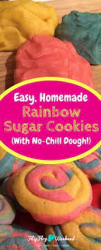 homemade rainbow pinwheel sugar cookies