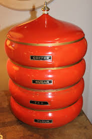 Kitchen storage & organization is easy with spice racks, undershelf baskets, stacking canisters and stemware holders that utilize every inch of. Vintage Orange Stacking Canister My Mom Had These Back In The Day But They Were Avocado Green Vintage Canisters Retro Kitchen Accessories Orange Canisters