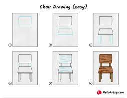 chair drawing easy oartsy