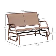Outsunny Patio Double Glider Outdoor