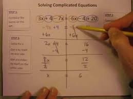 solving equations with combining like