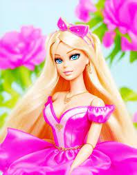 a barbie doll with a vibrant pink dress