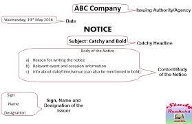 Draft a notice in not more than 50 words d.v. Format For Writing Notice With Example