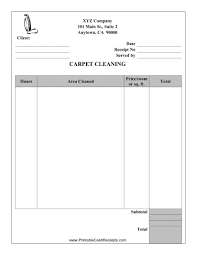 carpet cleaning receipt