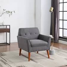 midcentury accent fabric armchair