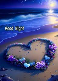 Heart With Flowers On Beach - Good Night Sweet Dreams quotes good night  good night images good …, sweet dreams