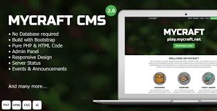If you only need to check the status a server, please go to the main page here. Mycraft Minecraft Server Landing Page Cms Download Codezaar