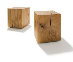 square oak block oak oak side table