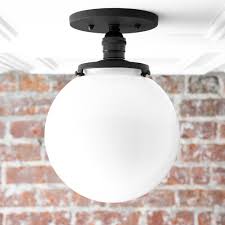 White Globe Bulb Simple Ceiling Light
