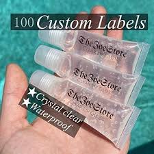 100pcs custom lip gloss labels custom