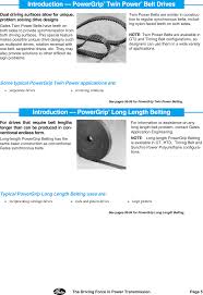 Gates Corporation Powergrip Belt Drives Gt2 Users Manual