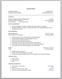 Resume Template For College Student With No Work Experience Resume
