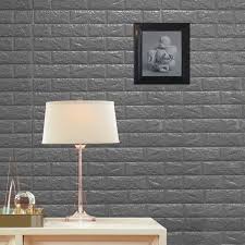 Silver 3d Brick Wallpaper Self Adhesive