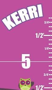 Details About Custom Girls Wall Ruler Growth Chart Height Pink Owls Custom With Any Text