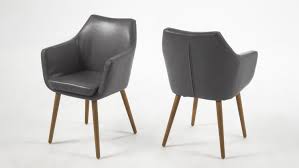 Diese farbgebung ist ideal, um sie in einer modernen inneneinrichtung zu platzieren. Stuhl Nora Armlehnstuhl In Vintage Sessel Lederlook Grau Eiche