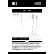 unicol parabella stand instructions