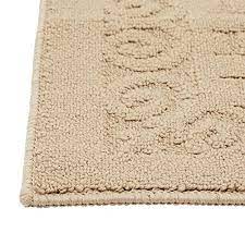 promo brown rubber backed rug washable