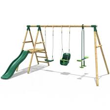 Rebo Voyager Wooden Swing Set With