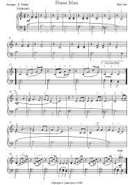 piano man sheet piano tutorial
