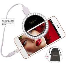 Selfie Lights For Iphone Selfie Ring Light With Phone Emergency Charger 1500mah Raphycool 36 Led Rechargeable Circ Selfie Ring Light Selfie Light Iphone Selfie