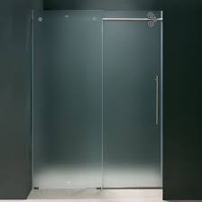 Acid Etched Shower Enclosure Glass