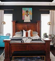 dark colored bedroom walls