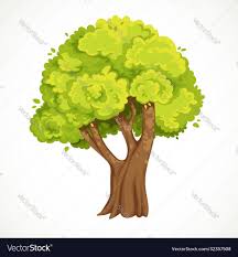 green foliage drawing isolated vector image