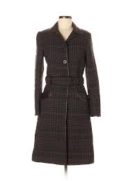 Details About Prada Women Black Wool Coat 44 Italian